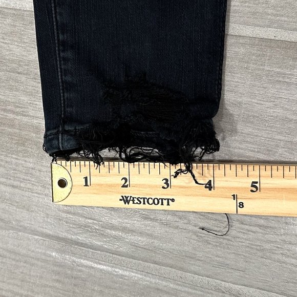 Agolde Sophie Hi Rise Skinny Jeans in Ruthless Dark Washed Black Blue Denim - Picture 13 of 14